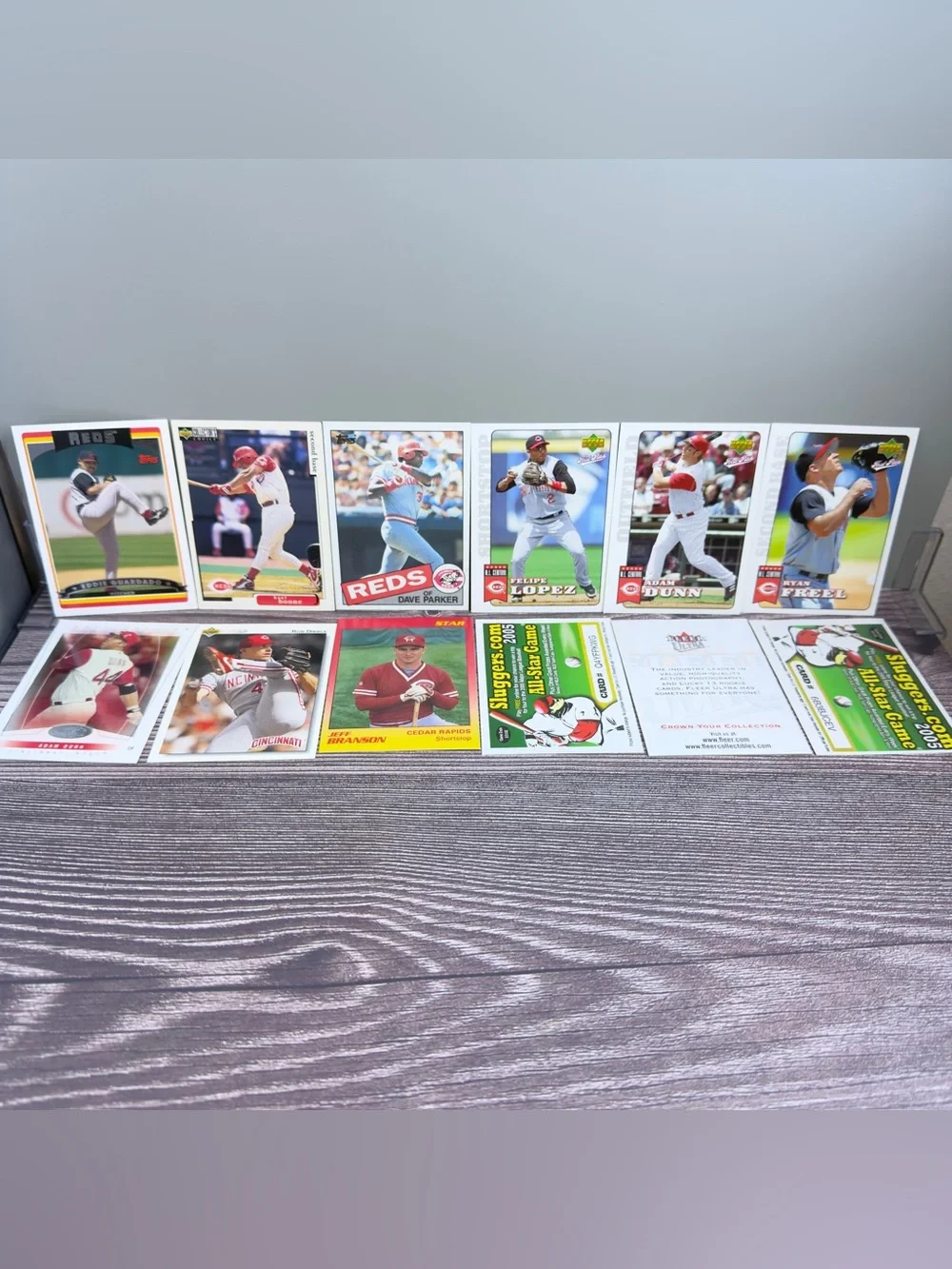 Cincinnati Reds 14 Card Lot Upper Deck Topps Dunn Lopez Parker